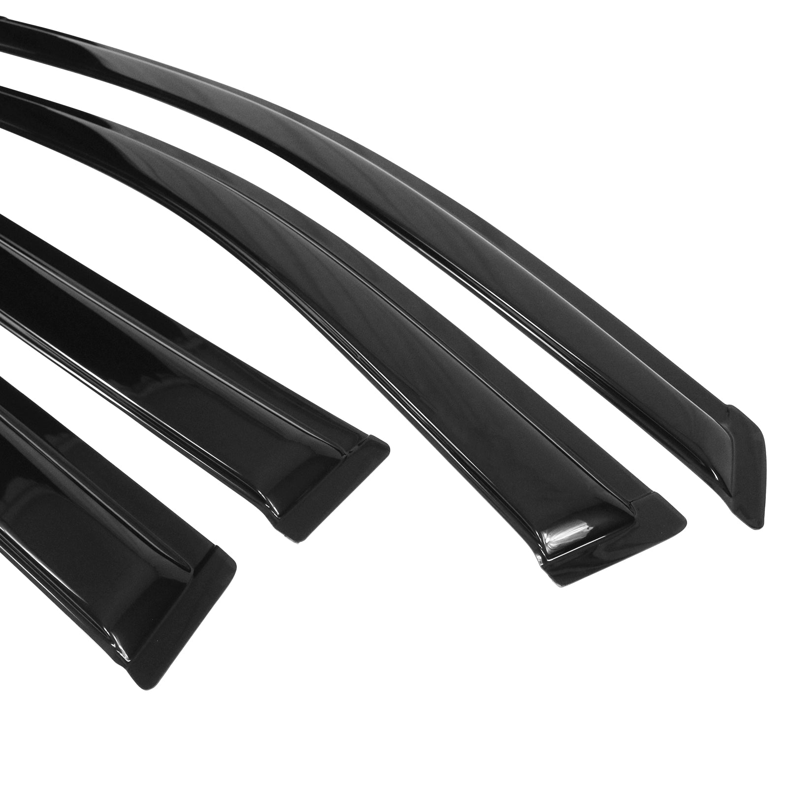 Ikon Motorsports Compatible with 04-10 Toyota Sienna Acrylic Window Visors Vent Windshield Deflector Rain Guard 4Pc Set Outside Mount 2004 2005 2006 2007 2008 2009 2010