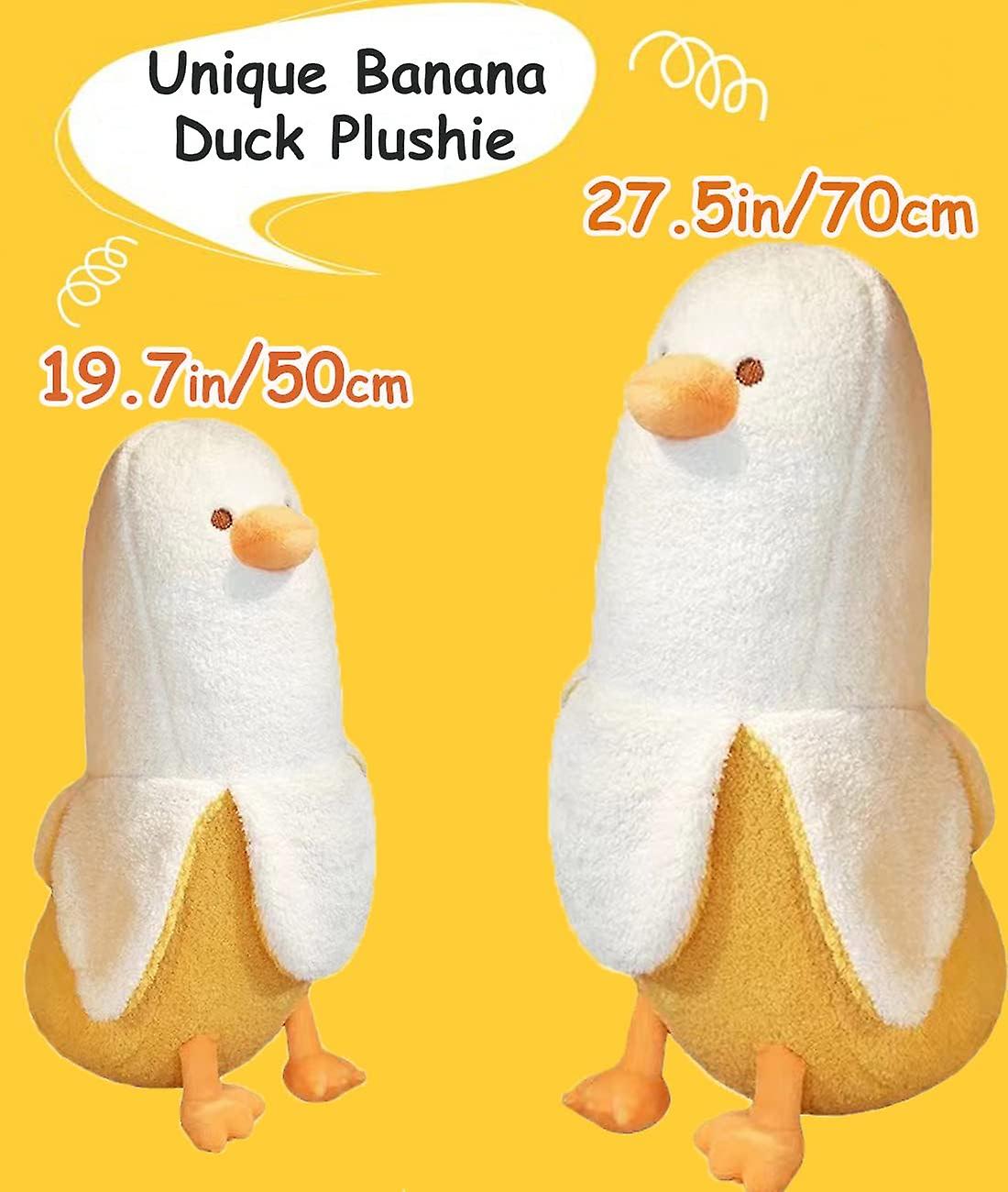 Cute Banana Duck Plush Soft Toys， Soft Long Body Hugging Pillow Gifts， Cozy Duck Plushie Stuffed Animal For Girls And Boys