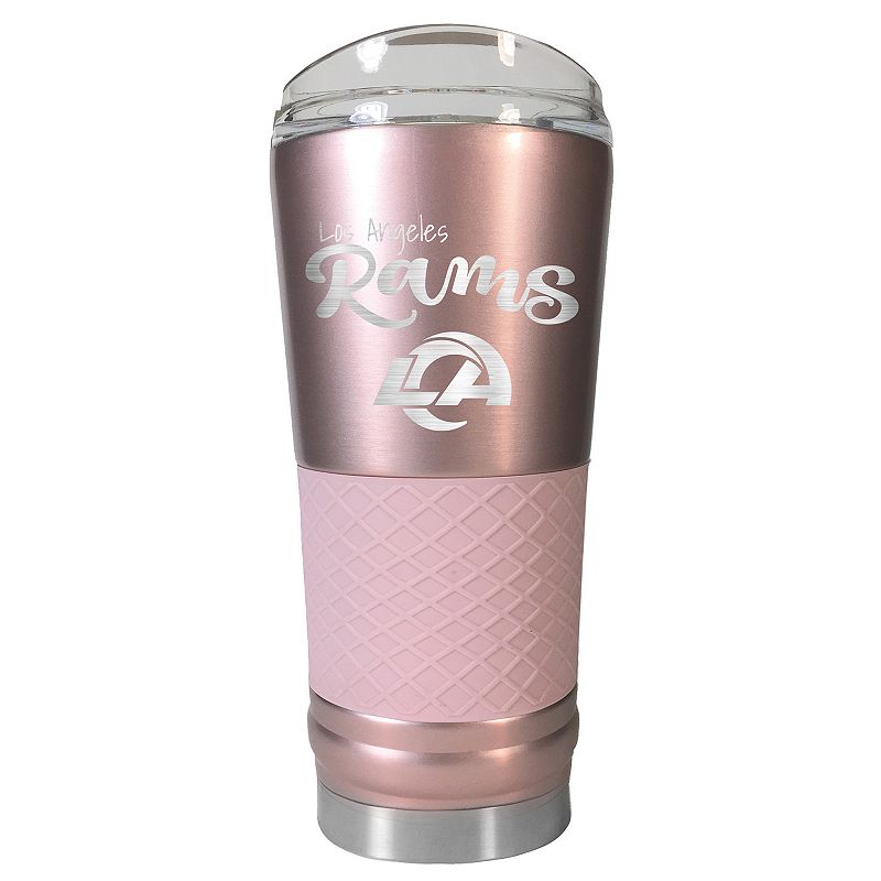 Los Angeles Rams 24 oz Rose Gold Finish Vacuum Insulated NFL Draft Tumbler