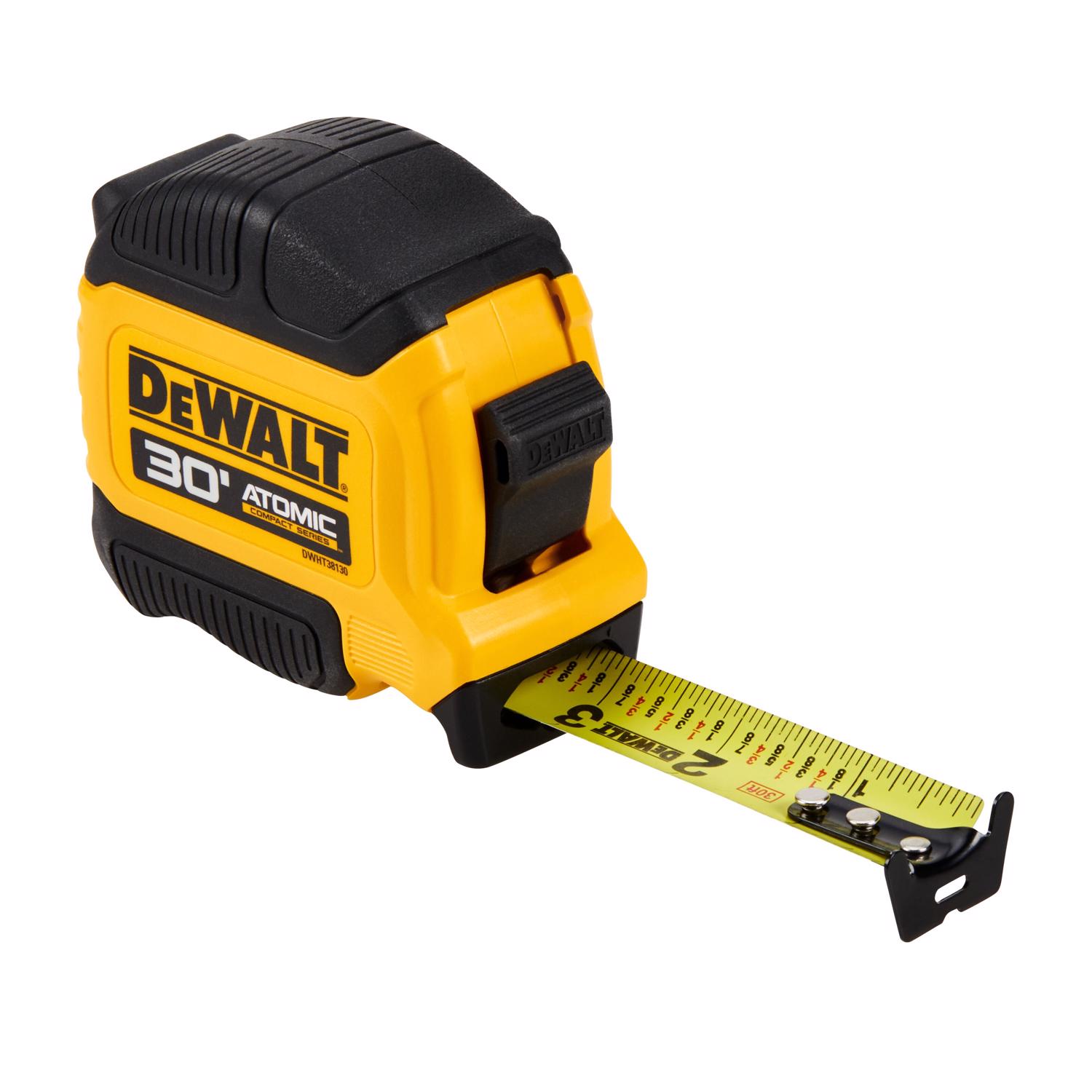 DW Atomic Compact 30 ft. L X 1-1/8 in. W Tape Measure 1 pk