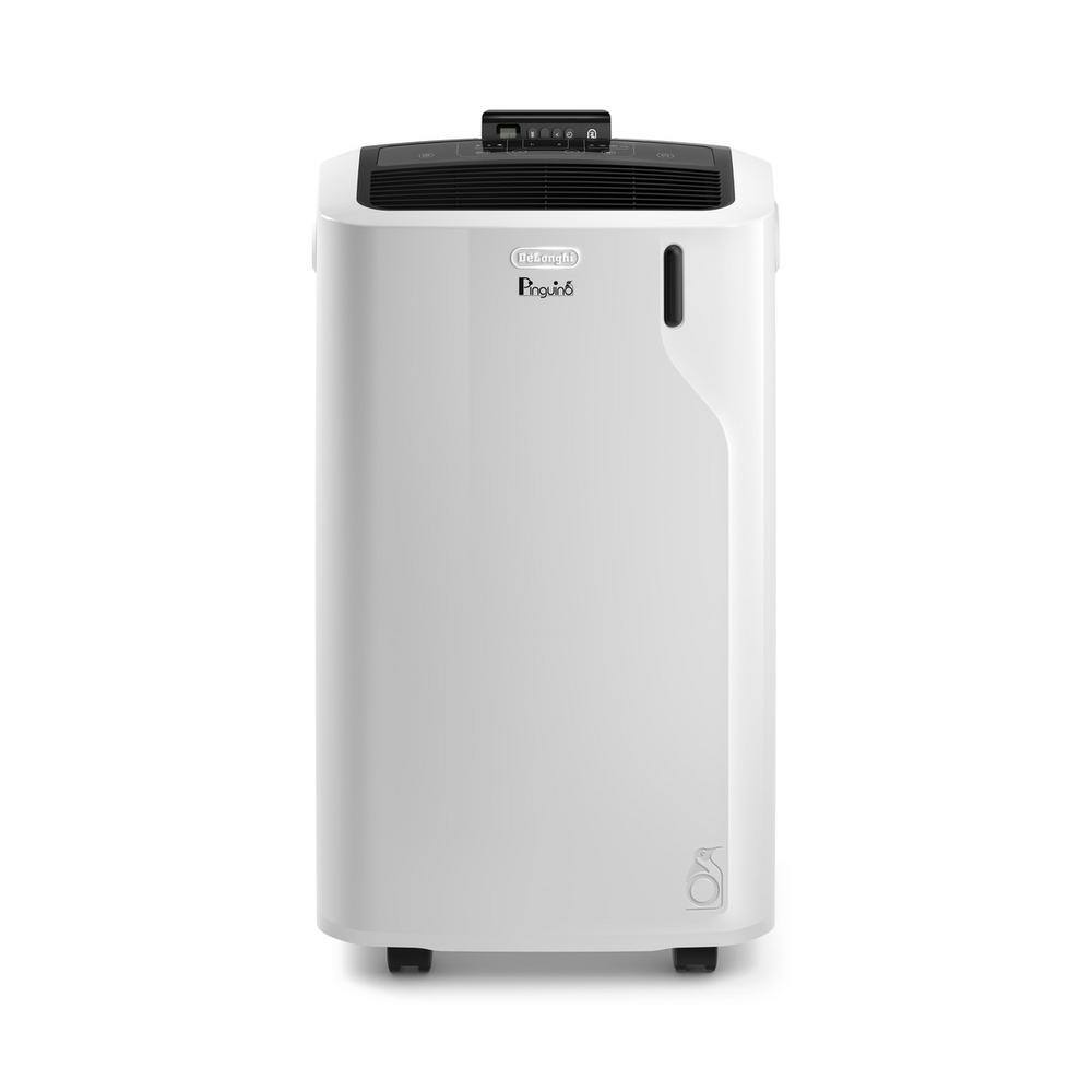 DeLonghi 11500 BTU 3-Speed 500 sq. ft. Portable Air Conditioner with Compact Design and Eco Friendly Gas PAC EM370-6AL WH