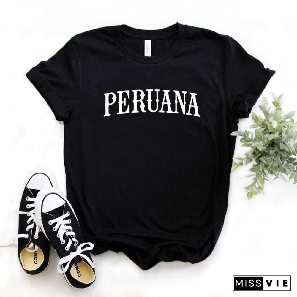 Peruana Latina Print Women Tshirts Cotton Casual FunnyT Shirt For Lady Top Tee Hipster 6 Color Drop Ship NA-779