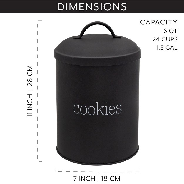 Auldhome Design Enamelware Cookie Jar Modern Farmhouse Treats Canister