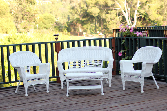 Jeco 5pc/Case Santa Maria Espresso Wicker Conversa...