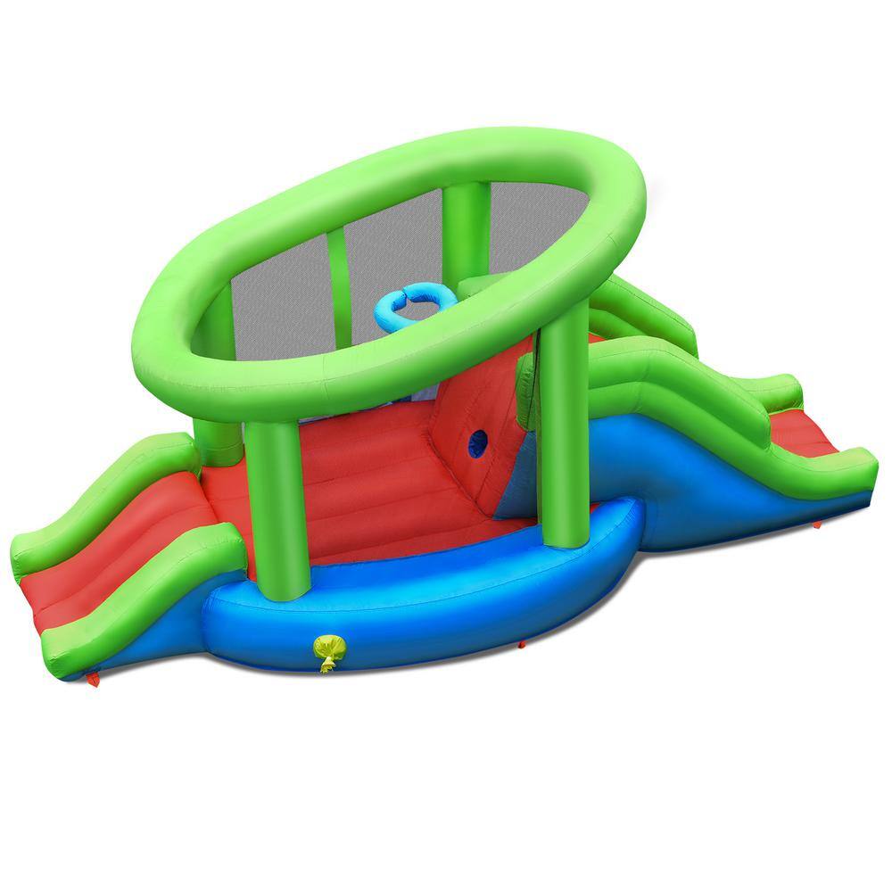 HONEY JOY Inflatable Bounce House Castle Outdoor Jumper with 2 Slide TOPB004223