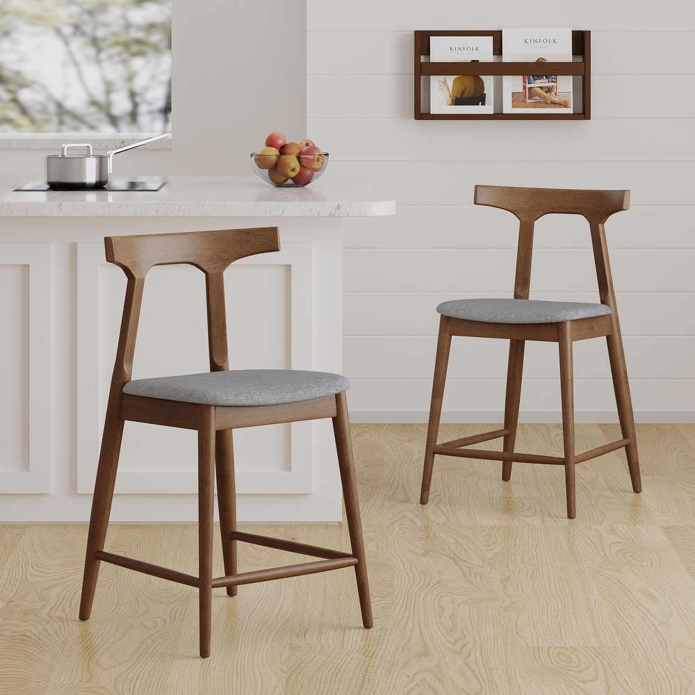 Mugo Upholstered 24.5 Inch Counter Stools by Christopher Knight Home