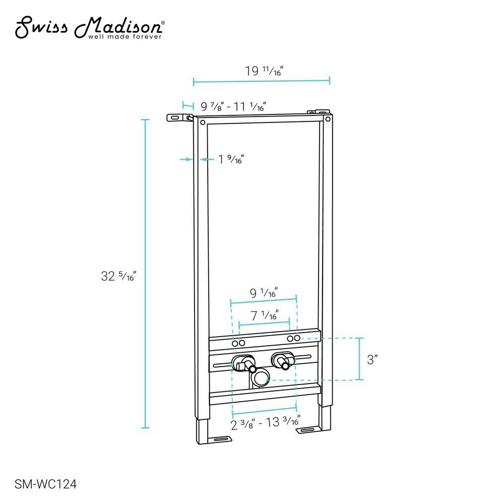 Swiss Madison In-Wall Bidet Carrier System SM-WC124