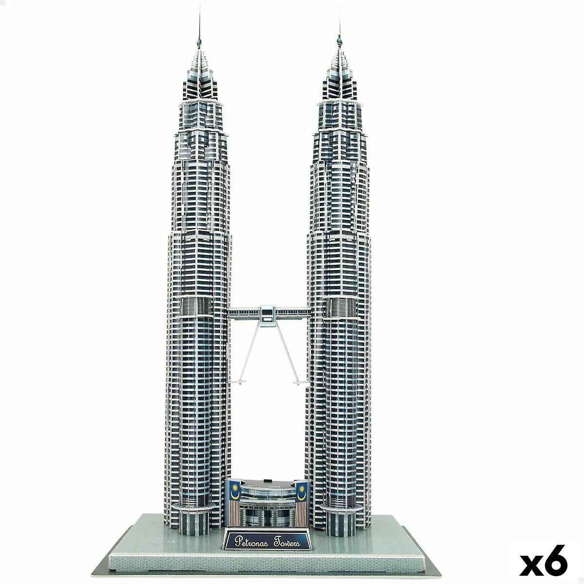 3D Puzzle Colorbaby Petronas Towers 27 x 51 x 20 cm (6 Units)