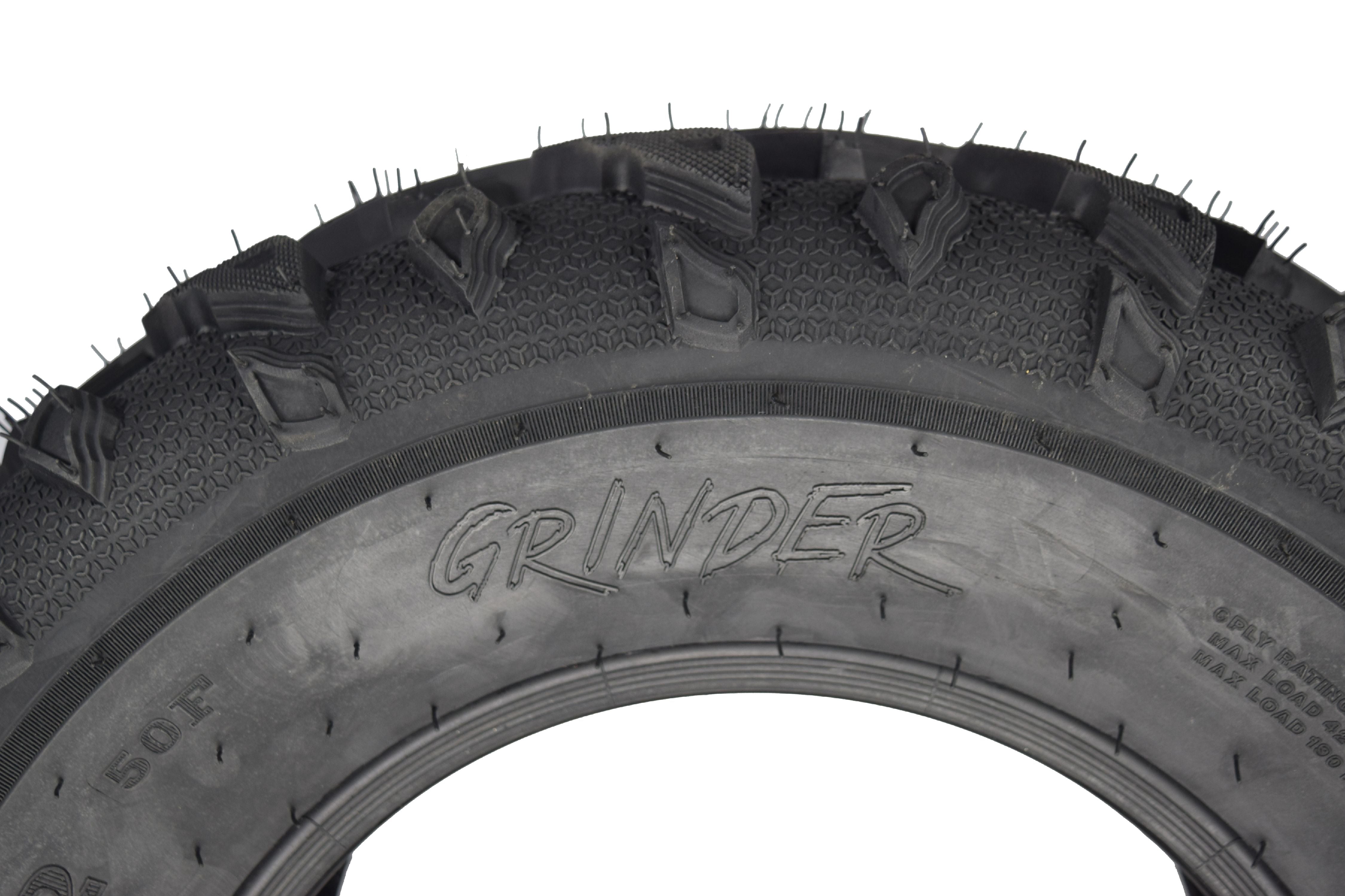 MASSFX Grinder 25x8-12 Front ATV Tire， 6-Ply Rating， Chip and Tear Resistant， Micro Tread Technology， for Soft and Hard Pack Ground (2 Pack)