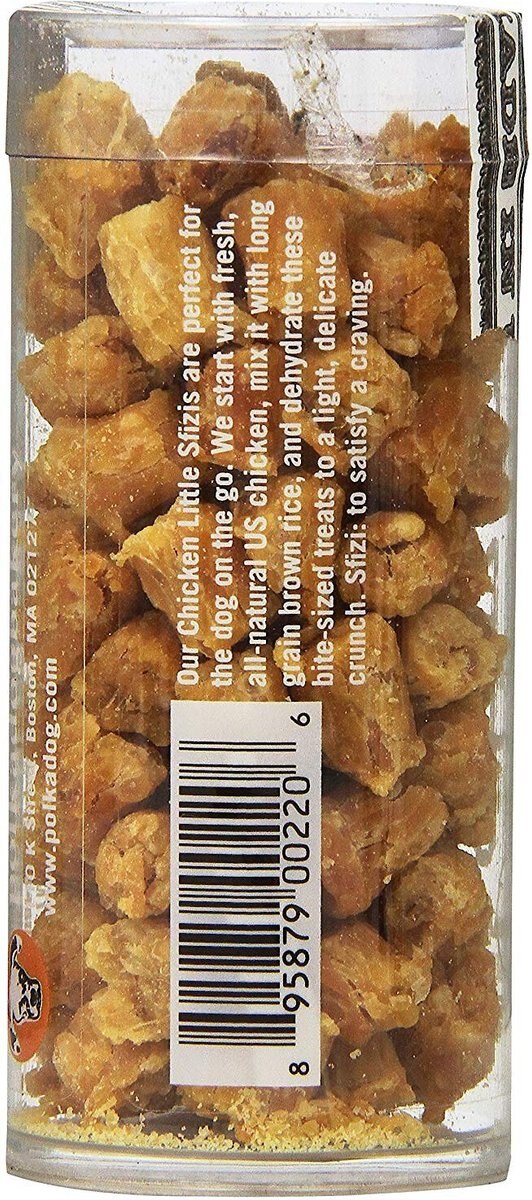 Polkadog Sfizis Chicken Little Recipe Dehydrated Dog Treats， 2-oz tube