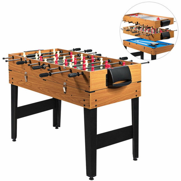 Costway 81926475 48 Inch 3 In 1 Multi Combo Game T...