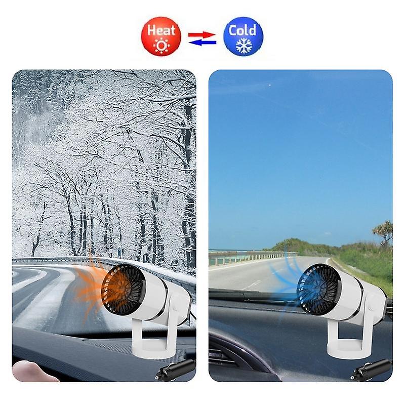 12v/24v Car Heater Electric Heating Fan 2-in-1 Electric Dryer Windshield Defogging Demister Defroster For Car Trucks 150w/200w