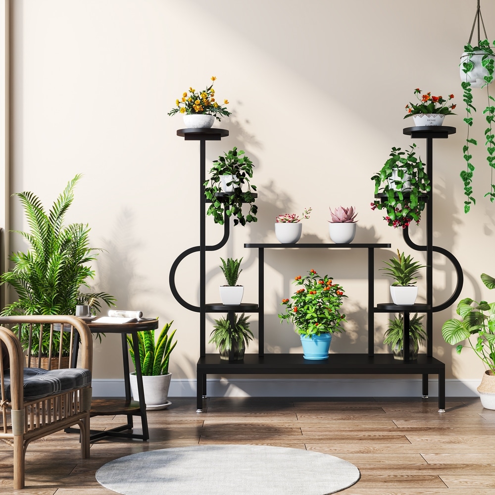 8 tier Metal Plant Stand  Large Tall Plant Shelf for Potted Plants