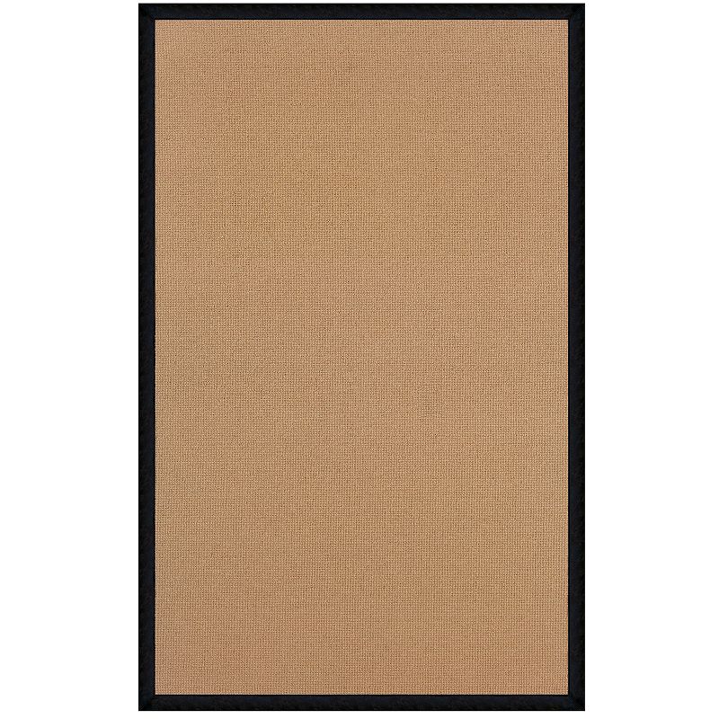 Linon Athena Cork and Black Wool Blend Rug