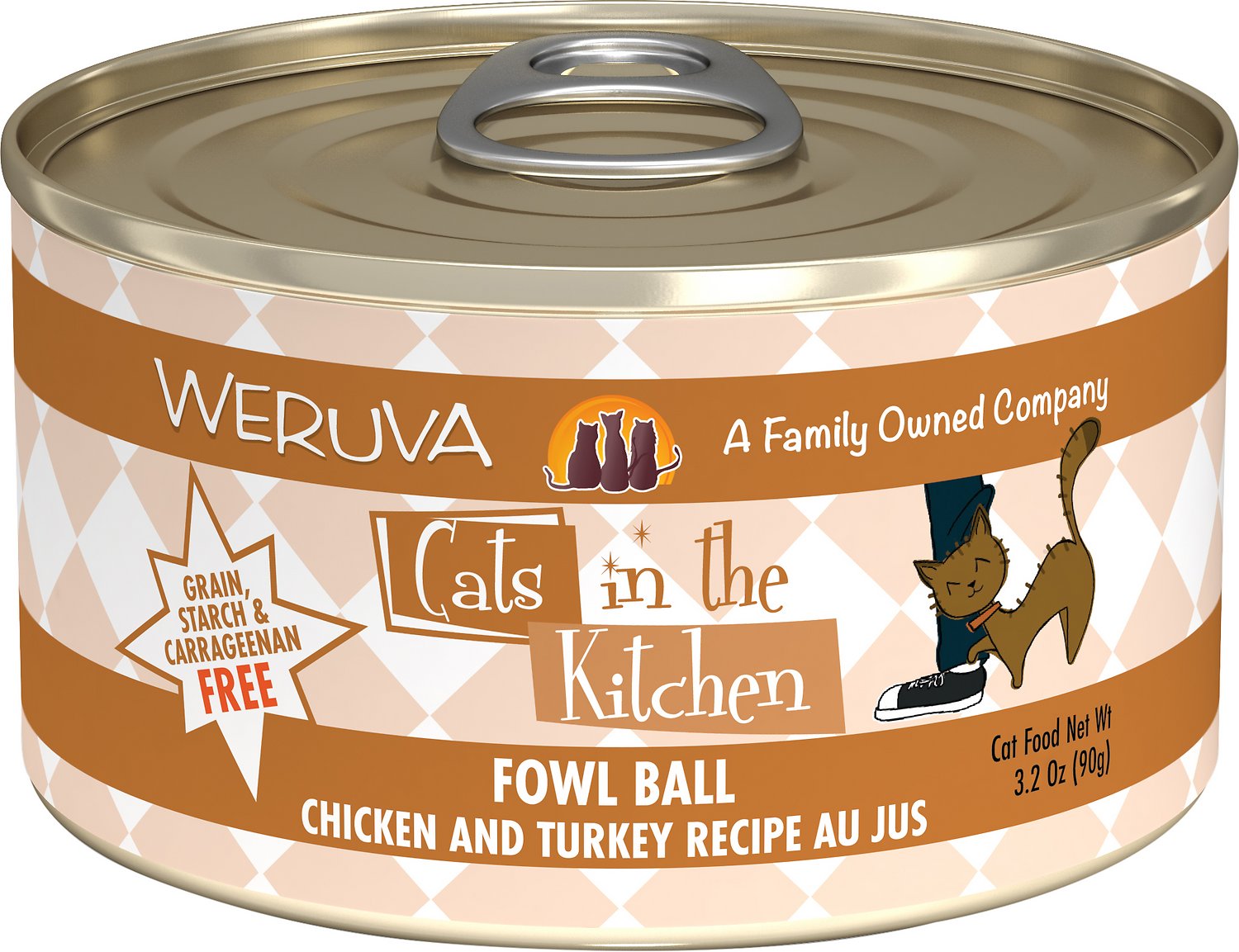 Weruva Cats In The Kitchen Fowl Ball Chicken and Turkey Recipe Au Jus Gr