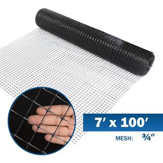 Fencer Wire 7 ft. x 100 ft. x 34 in. Black Plastic Multi-Purpose Deer Net PGD8-7X100MF34