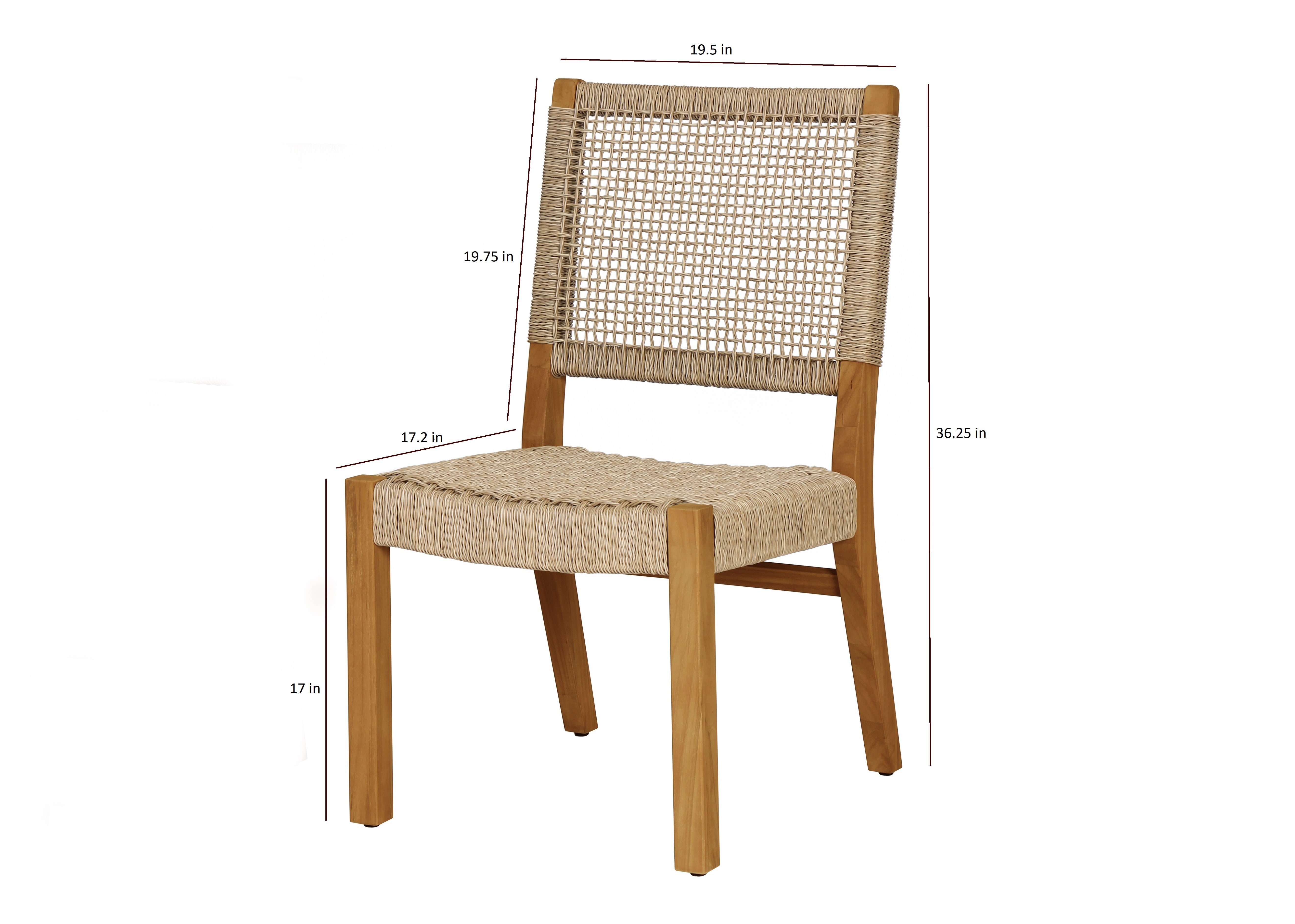 Better Homes & Gardens Ashbrook 2-Pack Teak & Wicker Dining Chairs by Dave & Jenny Marrs