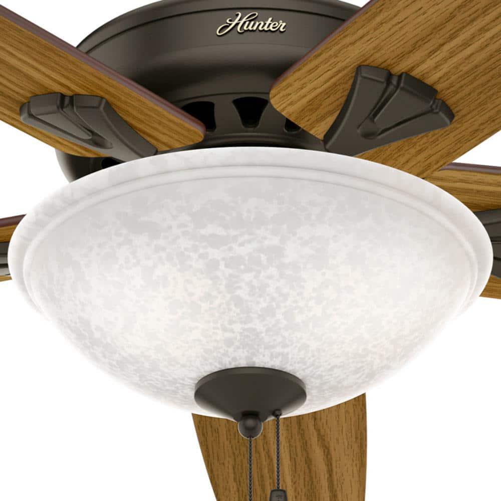 Hunter Stockbridge 70 in LED Indoor New Bronze Ceiling Fan with Light Kit