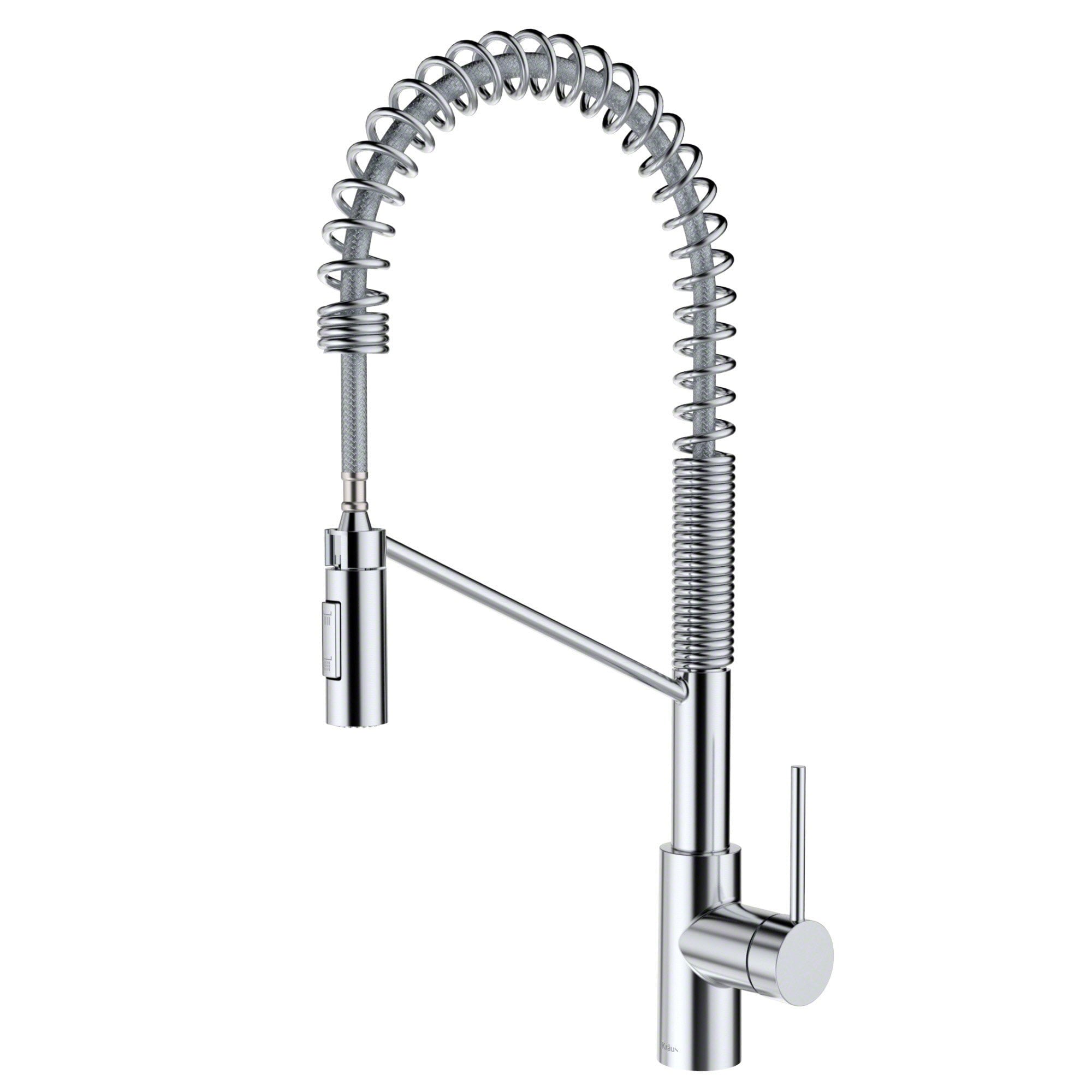 Kraus Oletto Contemporary Single Handle Pull Down Kitchen Sink Faucet， Chrome