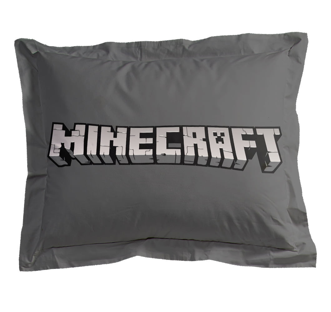 Minecraft Kids 4 Pieces Green Bed-in-a-Bag, 100% Microfiber, Gaming Bedding, Full