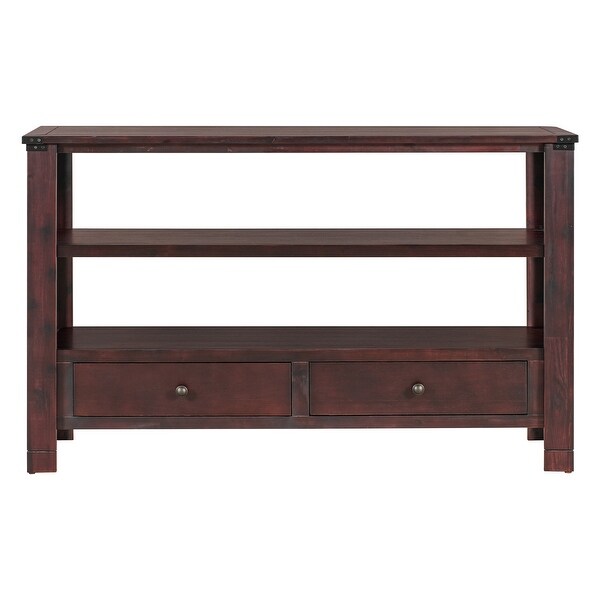 Console Table with 2 Drawers and 2 Shelves