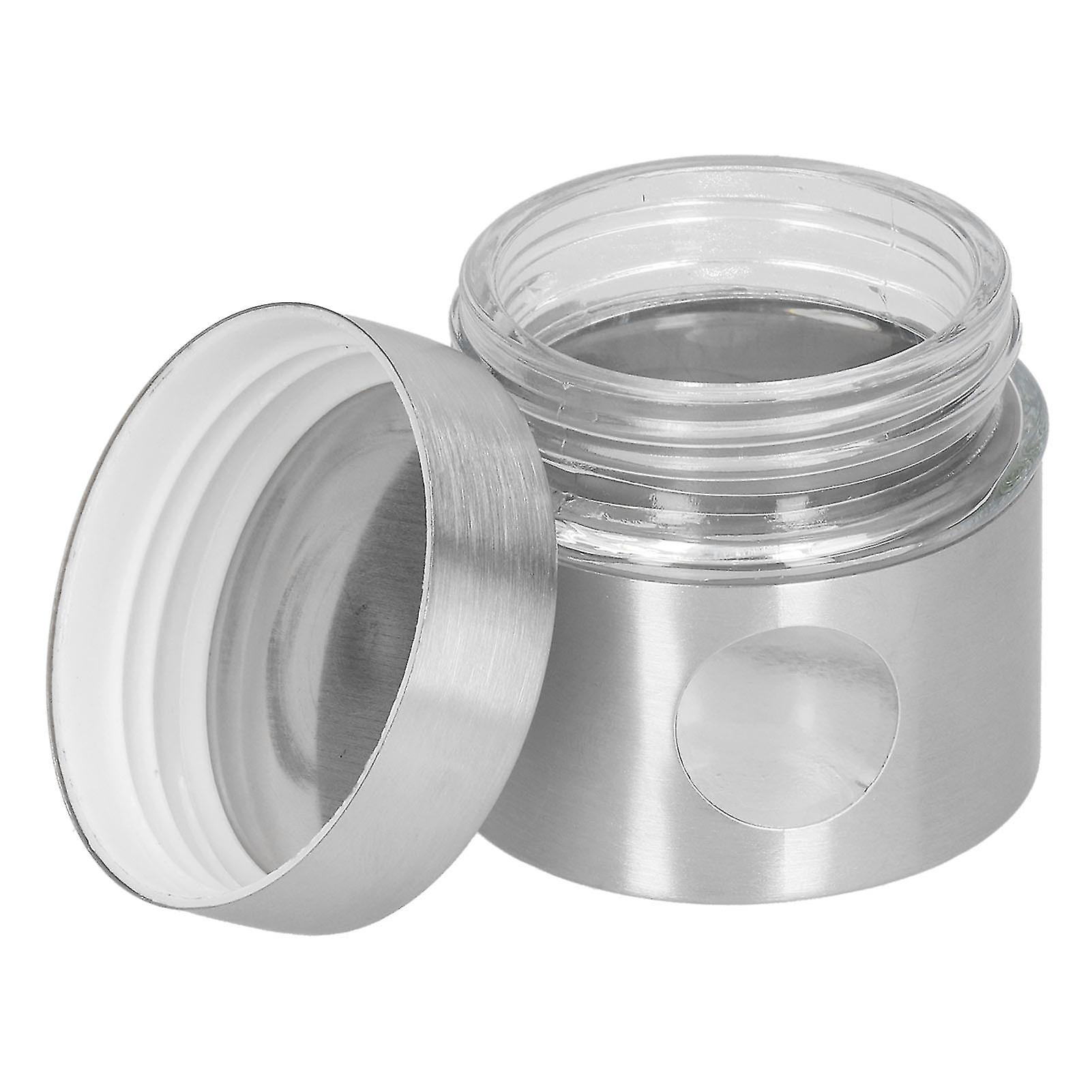 Mini Tea Storage Cans Portable Stainless Steel Coffee Powder Preservation Cans for Home KitchenSilver