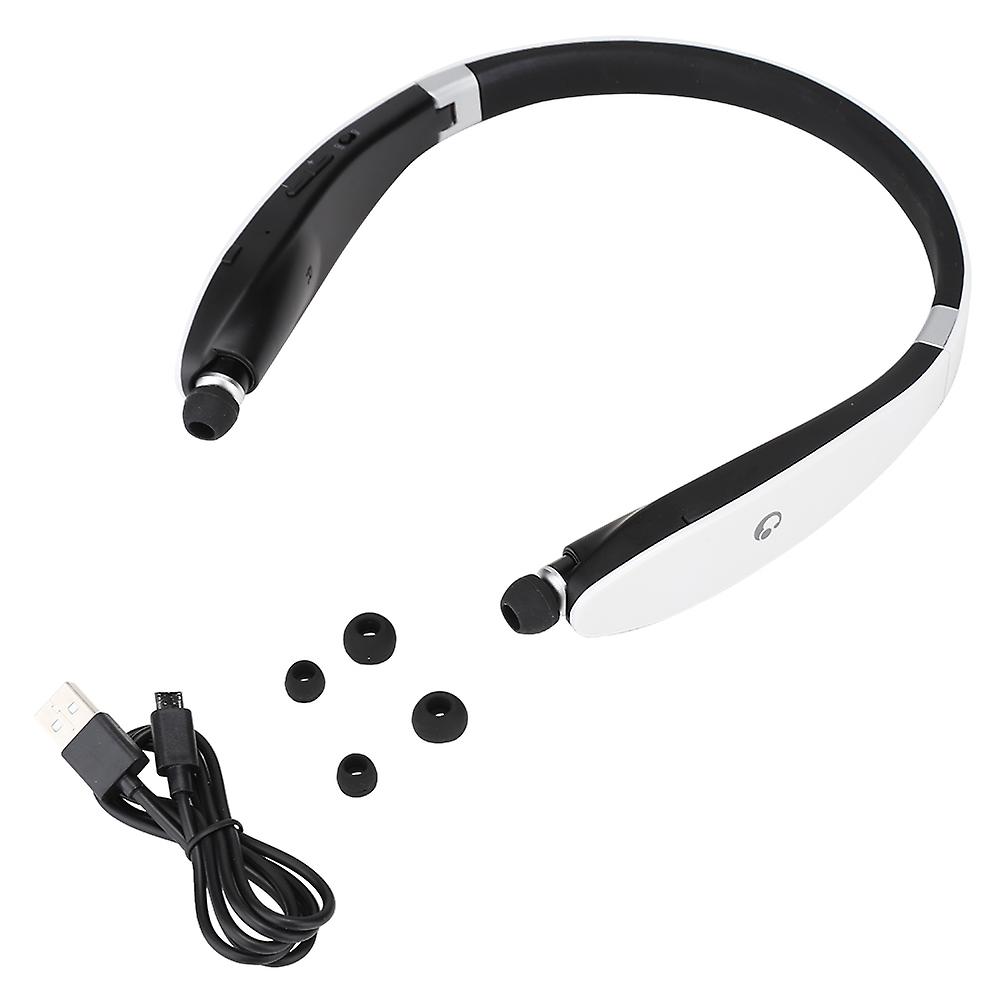 Sx-991 Foldable Neck Hanging Type Telescopic Headset Wireless Bluetooth Earphone(black White)