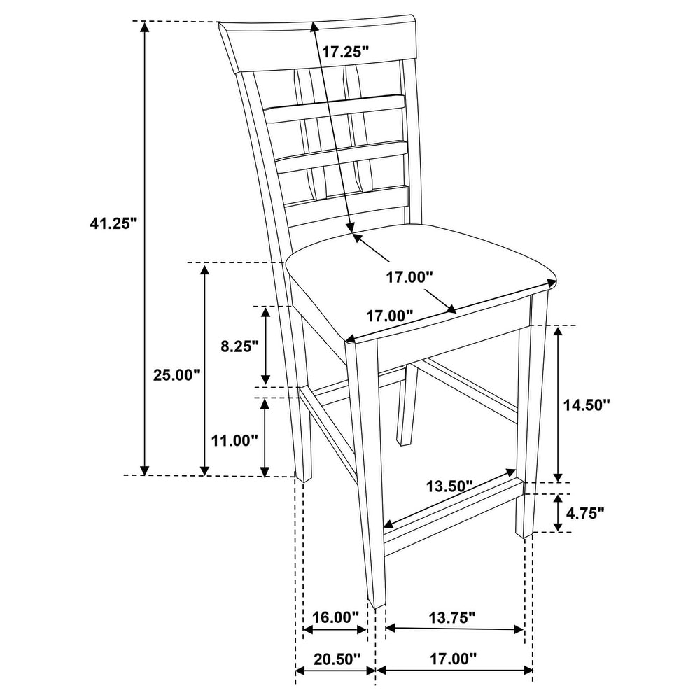 Coaster Furniture Clanton Square Counter Height Dining Set Cappuccino