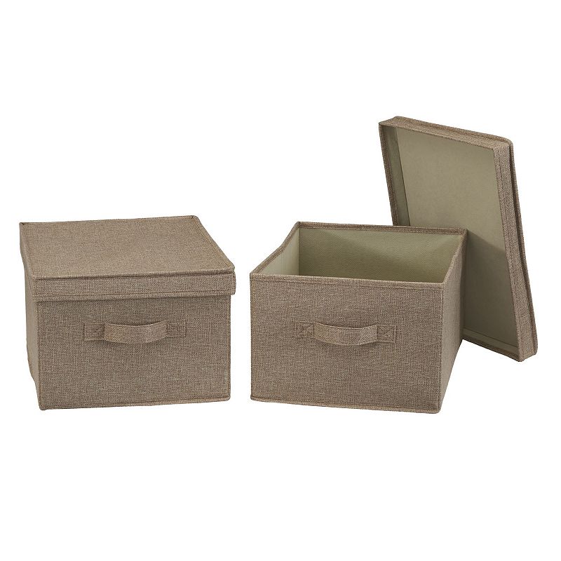 Household Essentials 2-piece Large Fabric Storage Bins with Lids