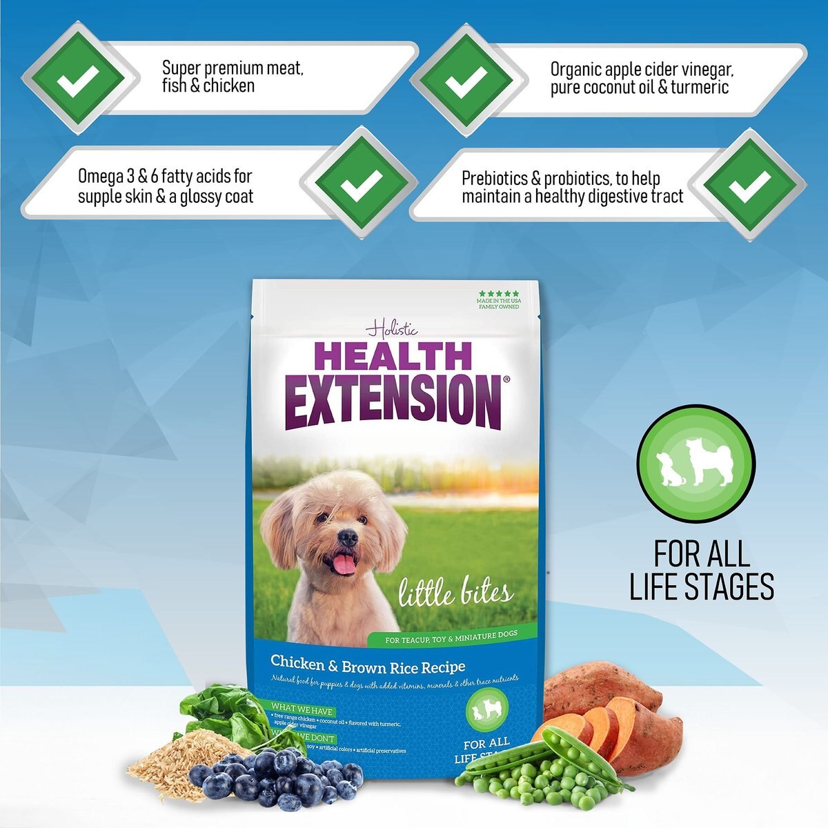 Health Extension Little Bites Chicken and Brown Rice Recipe Dry Dog Food