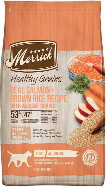 Merrick Healthy Grains Real Salmon and Brown Rice Recipe With Ancient Grains Dry Dog Food