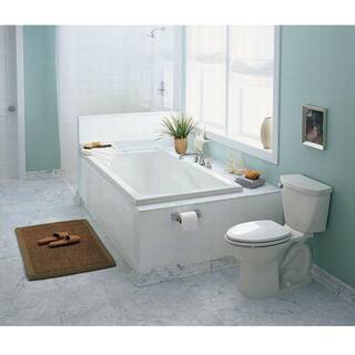 American Standard EverClean 72 in. x 100 in. Rectangular Soaking Bathtub with Reversible Hand Drain in White 7236L.002.020