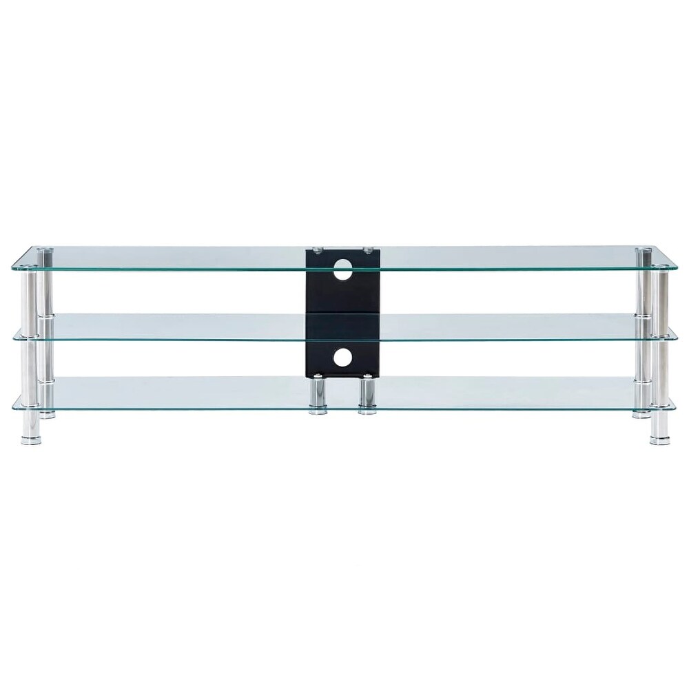 vidaXL TV Stand Transparent 59.1\