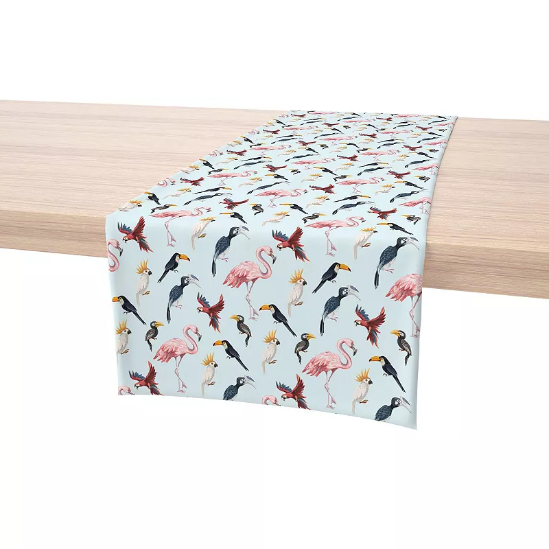 Table Runner， 100% Cotton， 16x72， Jungle Birds