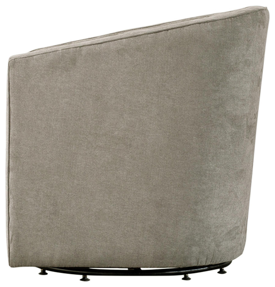 Lambros Fabric Swivel Chair  Denim Dove   Transitional   Armchairs And Accent Chairs   by Virgil Stanis Design  Houzz