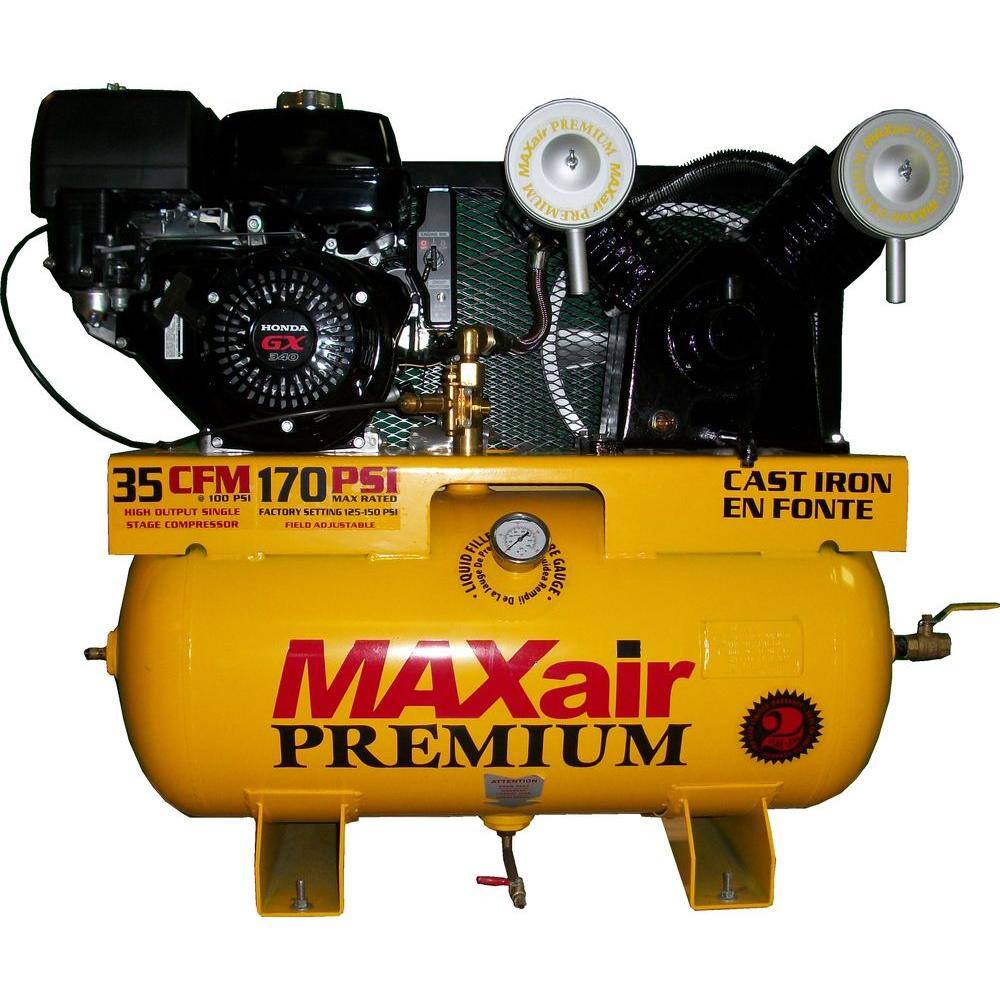 Maxair Premium Industrial Truck Mount 30 Gal. 11 HP Honda Electric Start Air Compressor 11G30TRKE-H-MAP