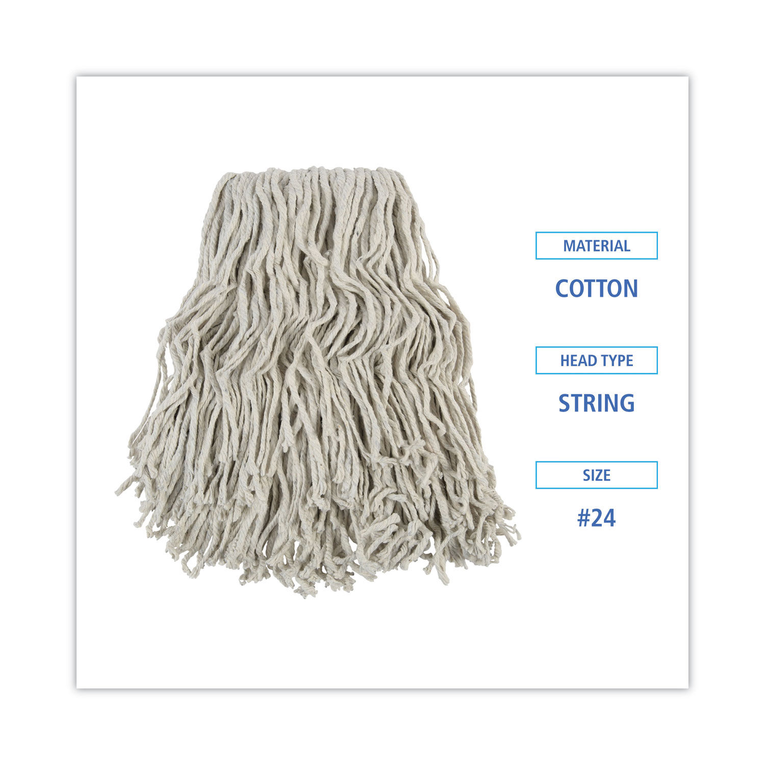 Banded Cotton Mop Head by Boardwalkandreg; BWKCM02024S