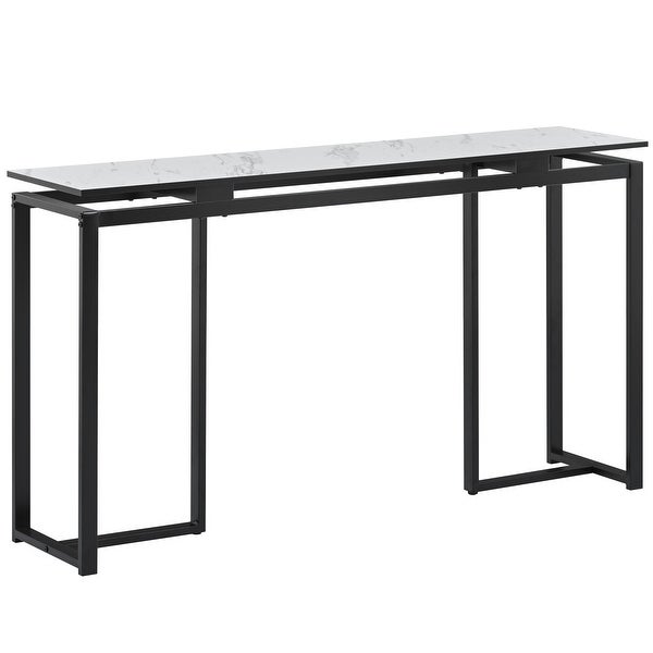 Long Entryway Table with Metal Frame