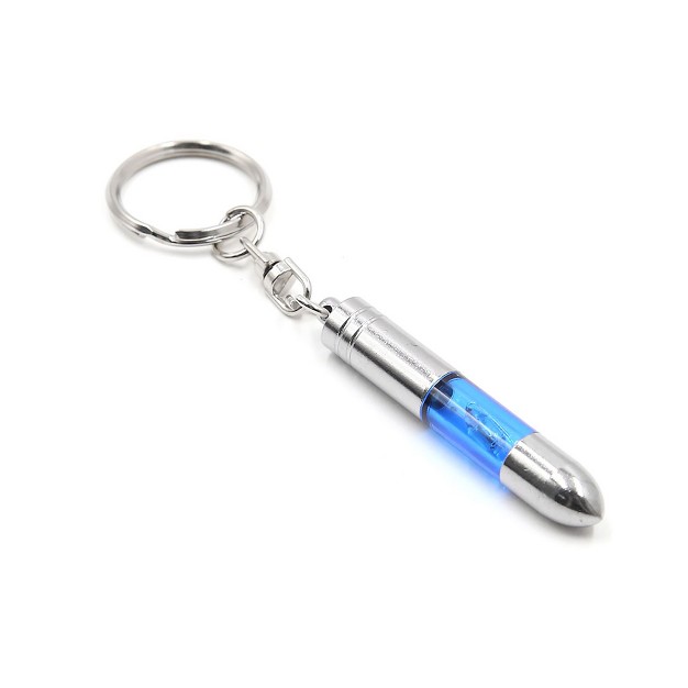 Unique Bargains Vehicle Car Anti static Keyring Built in Led Emitter Key Chain Ring Blue 1 Pc