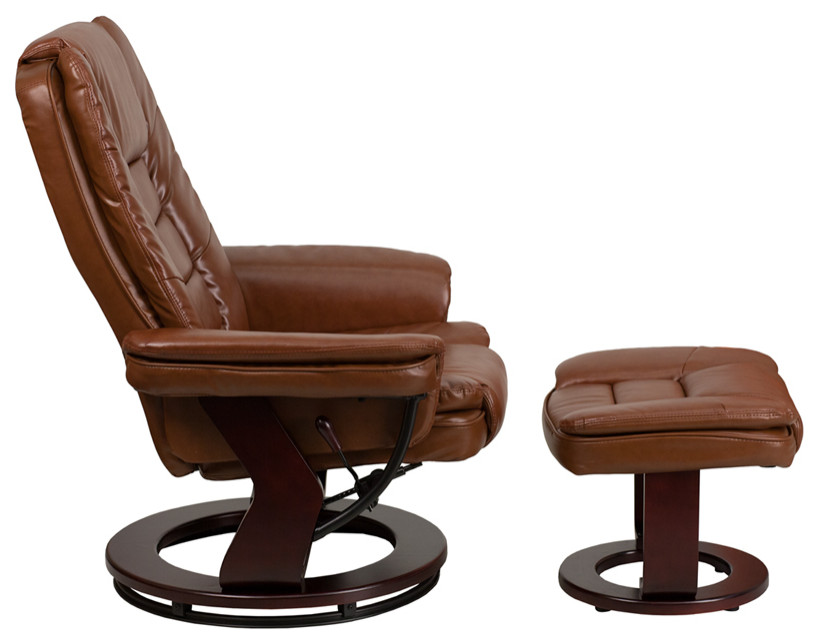 Flash Furniture Recliner With Ottoman  Beige   Contemporary   Recliner Chairs   by Beyond Design  ampMore  Houzz