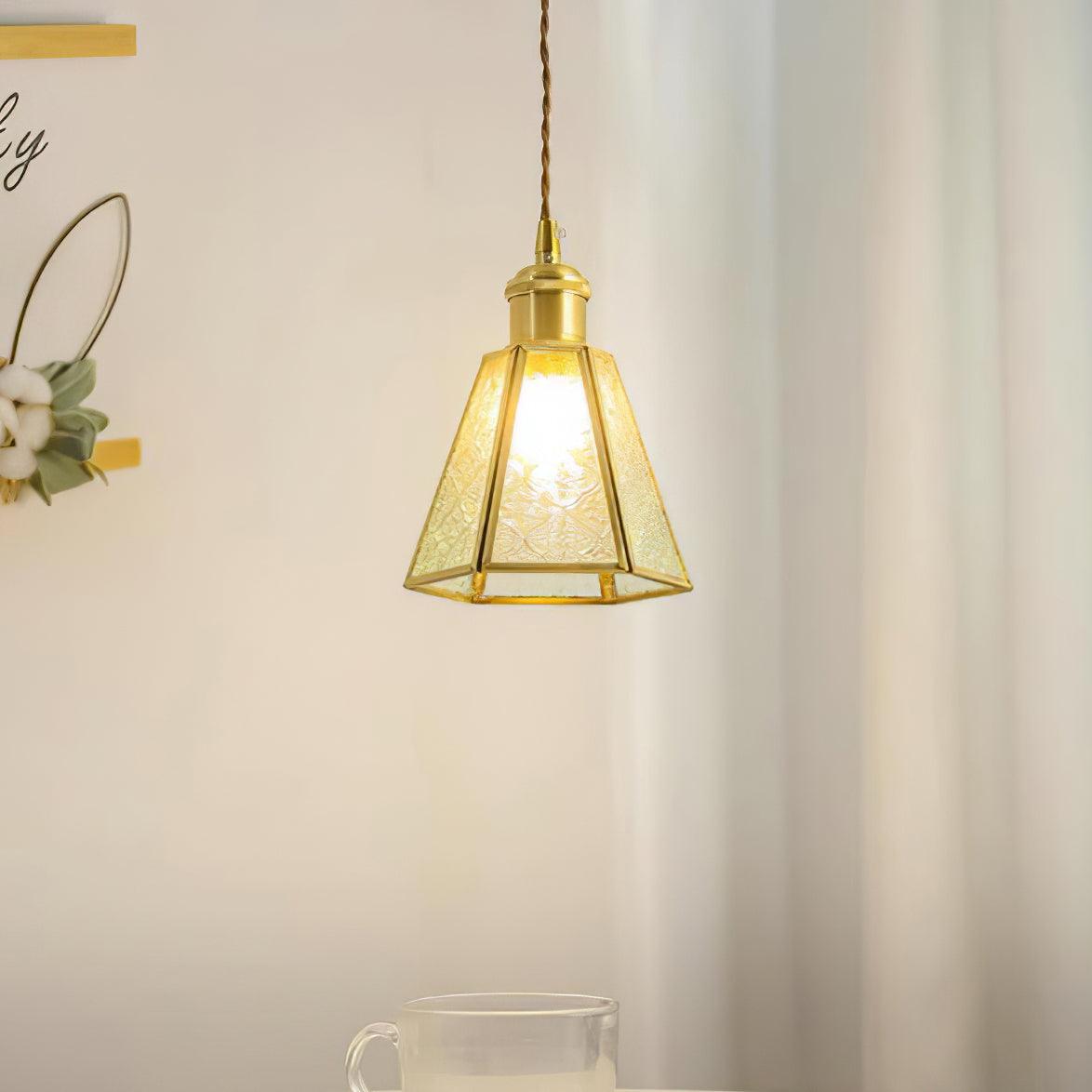 Patterned Glass Pendant Lamp