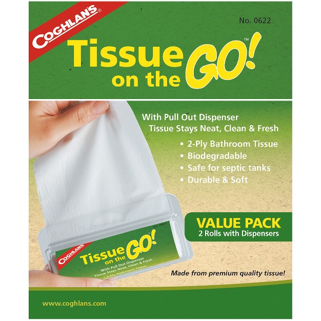 Coghlan x27 s Tissue On The Go 2 Pack Pocket Size W Dispensers Camping Survival