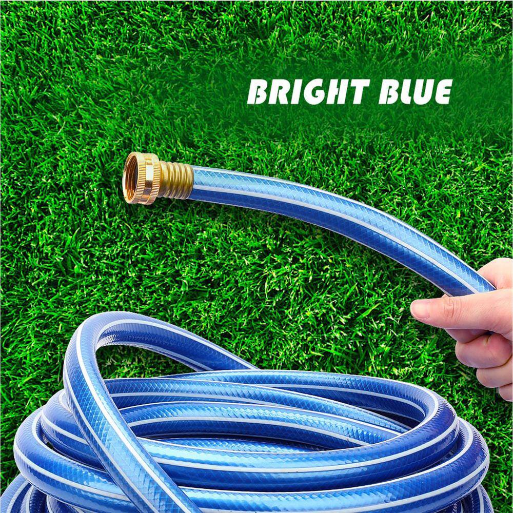 Worth Garden 34 in. Dia x 10 ft. Blue and White Heavy-Duty 4-Star Home and Garden Hose H164A09