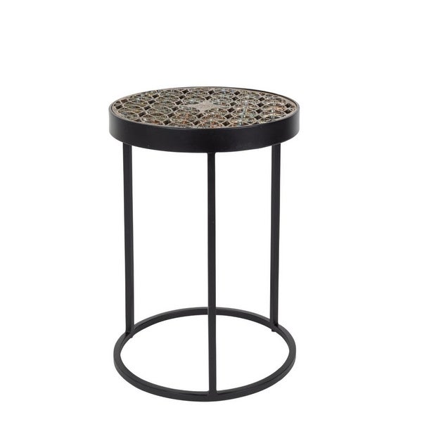 Dutchbone Sari Geometric Pattern Top Accent Table