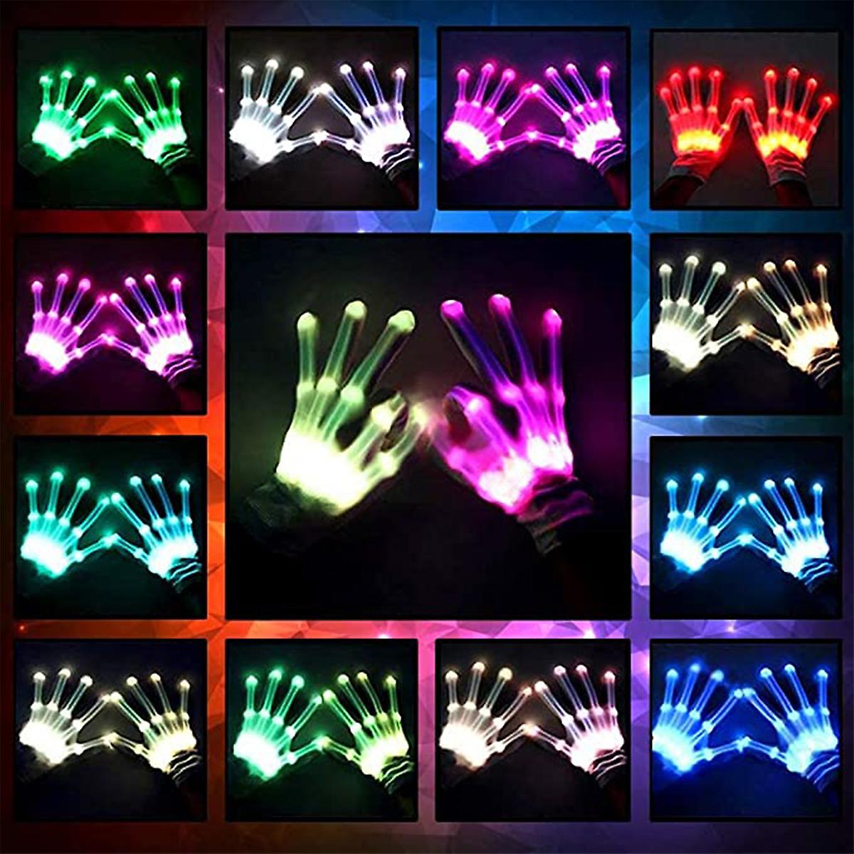 12 Colors Changeable Led Gloves， Cool Fun Toys For 5-12 Year Old Boys Girls