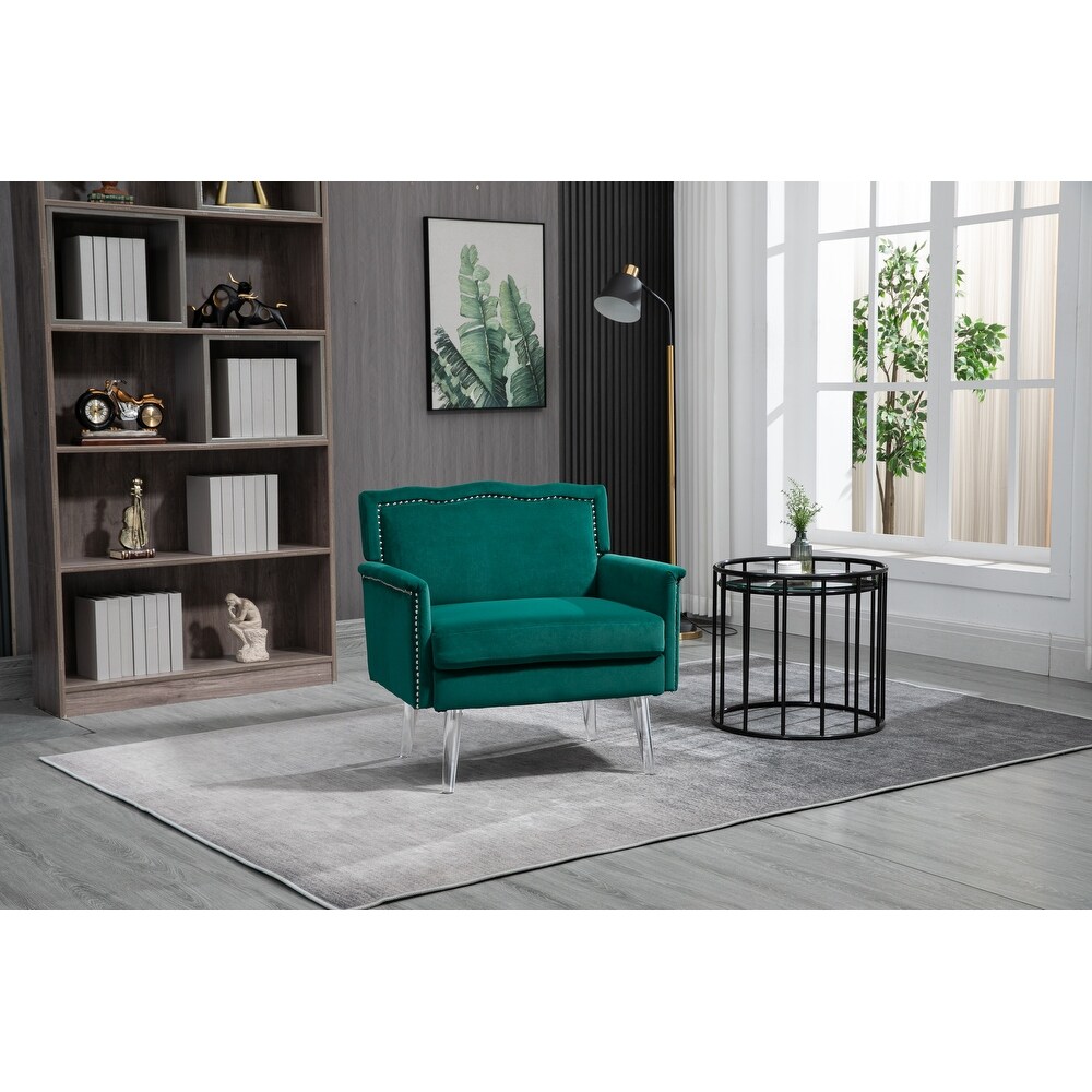 Accent Chair  Living Room Chair / leisure single sofa with acrylic feet