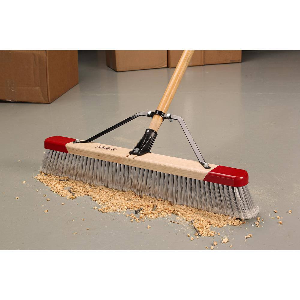 Harper 24 in. Easy to Assemble Indoor Push Broom 2224P1