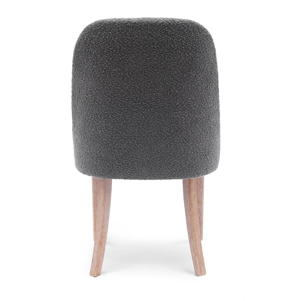 Boucle Polyester Upholstered Side Chair   Water/ Stain Resistant