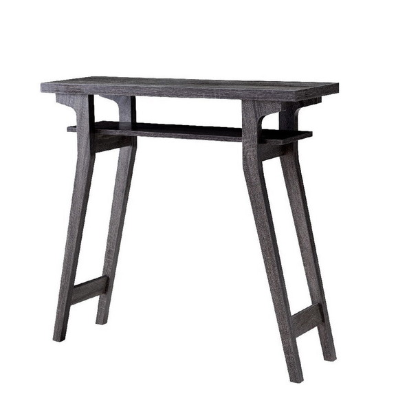 Benjara BM204124 2 Tier Wooden Console Table with ...