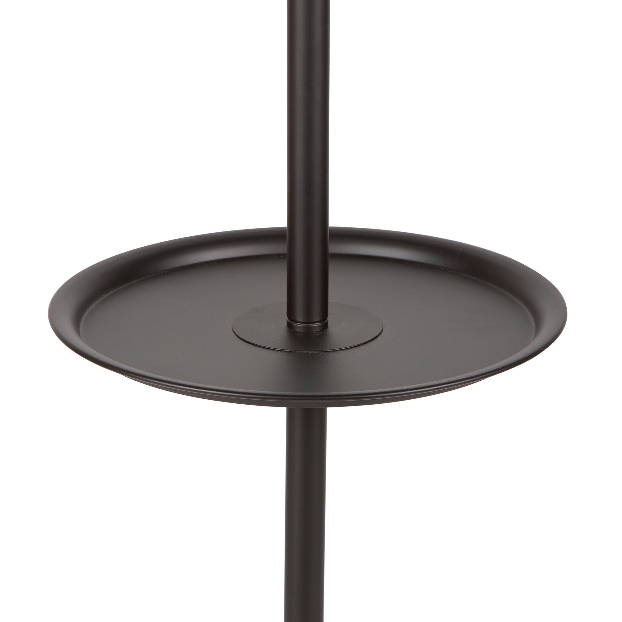 Mainstays Black Metal Table Floor Lamp with White Shade